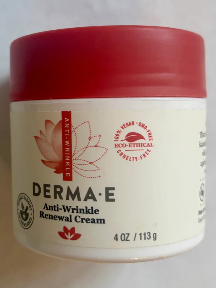 Derma E Anti-Wrinkle Renewal Skin Cream – Vitamin A Wrinkle Treatment Cream – Vegan Anti-Aging Moisturizer to Smooth & Renew Aging Skin, 4 oz