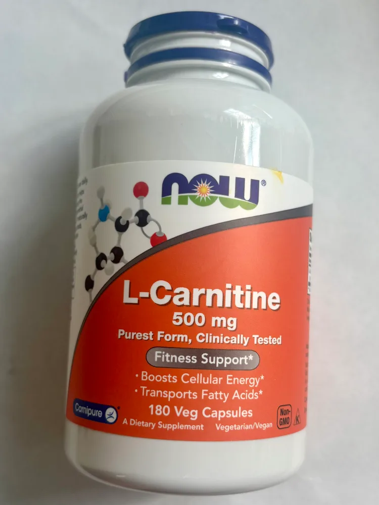 NOW Foods L-Carnitine 500 mg, 240 Veg Caps - Fitness Support* - Purest Form - Non-GMO - Vegan/Vegetarian - 500mg Capsules - Amino Acid Health Supplement